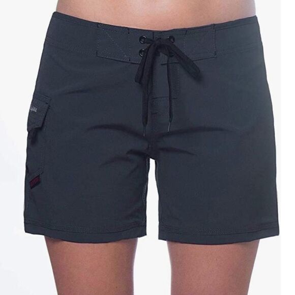 Ladies Gray Board Shorts - Picture 1 of 8